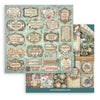 Stamperia GARDENS OF TIME 8X8 Double Faced Paper 10 Sheets + Bonus #SBBS141