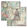 Stamperia GARDENS OF TIME 8X8 Double Faced Paper 10 Sheets + Bonus #SBBS141
