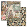 Stamperia GARDENS OF TIME 8X8 Double Faced Paper 10 Sheets + Bonus #SBBS141
