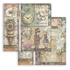Stamperia GARDENS OF TIME 8X8 Double Faced Paper 10 Sheets + Bonus #SBBS141