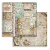 Stamperia GARDENS OF TIME BACKGROUNDS 8X8 Double Faced Paper 10 Sheets + Bonus #SBBS142