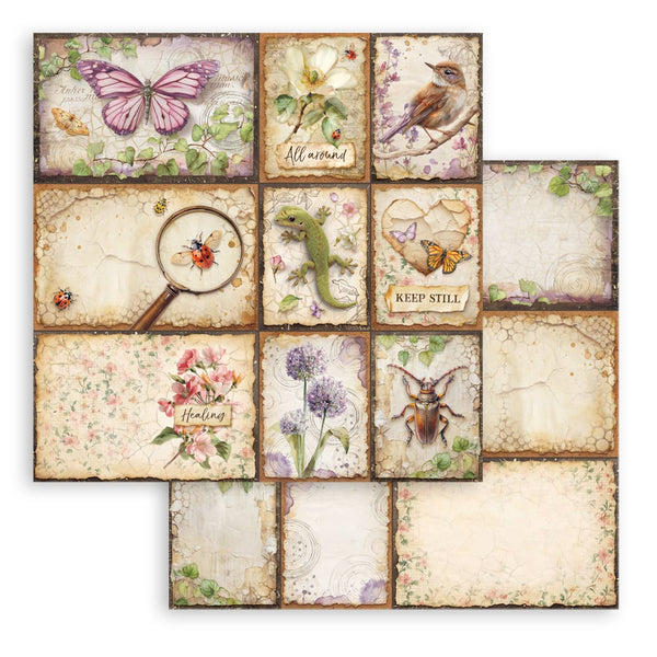 Stamperia ALL AROUND 8X8 Double Faced Paper 10 Sheets + Bonus #SBBS143