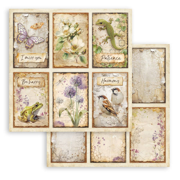 Stamperia ALL AROUND 8X8 Double Faced Paper 10 Sheets + Bonus #SBBS143