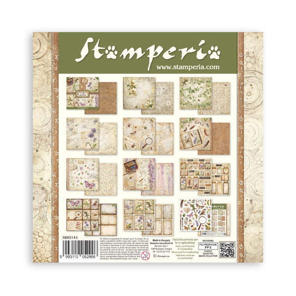 Stamperia ALL AROUND 8X8 Double Faced Paper 10 Sheets + Bonus #SBBS143