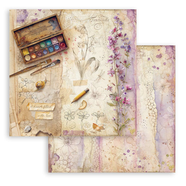 Stamperia ALL AROUND 8X8 Double Faced Paper 10 Sheets + Bonus #SBBS143