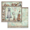 Stamperia SYMPHONY 8X8 Double Faced Paper 10 Sheets + Bonus #SBBS144