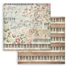Stamperia SYMPHONY BACKGROUNDS 8X8 Double Faced Paper 10 Sheets + Bonus #SBBS145