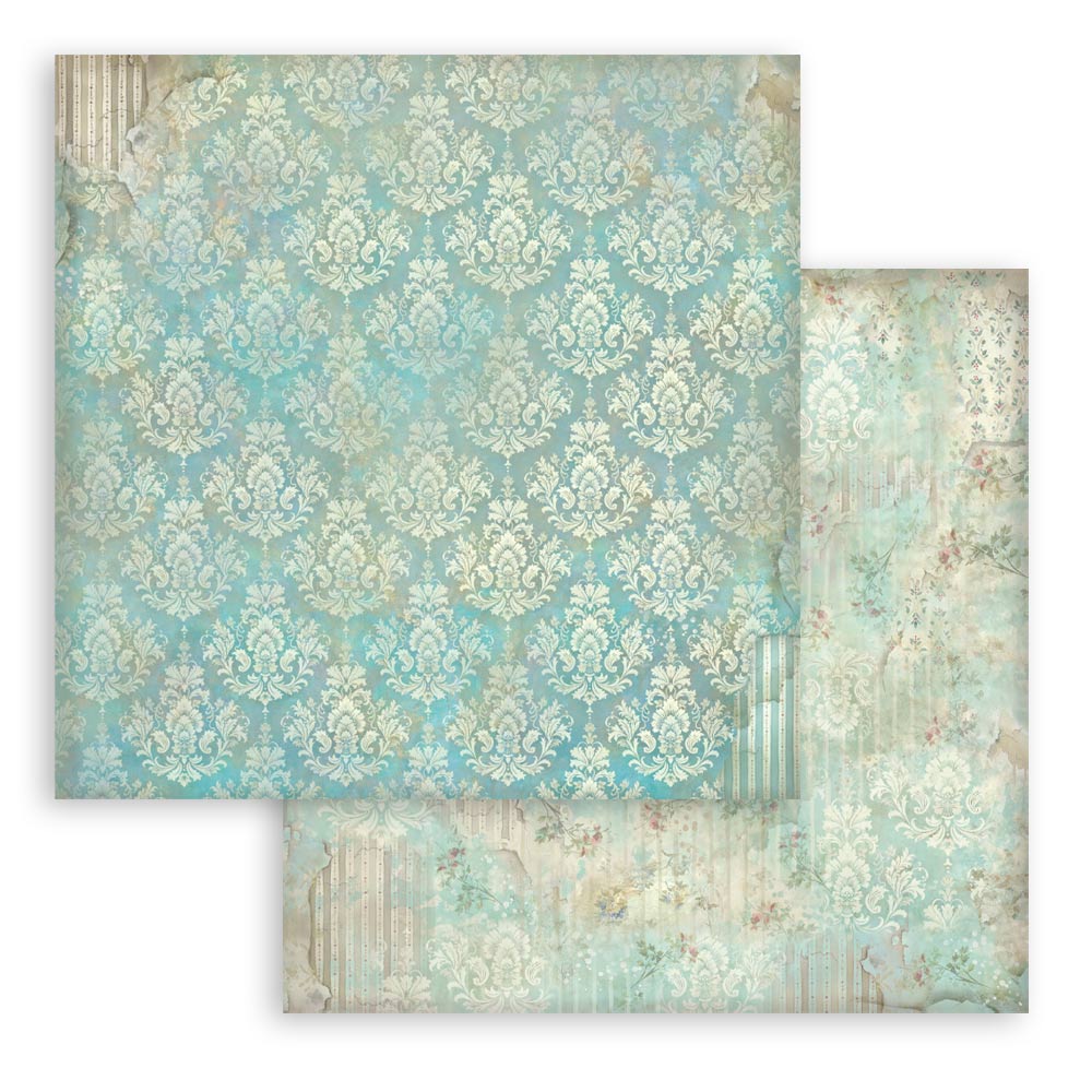 Stamperia SYMPHONY BACKGROUNDS 8X8 Double Faced Paper 10 Sheets + Bonus #SBBS145