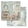 Stamperia WHITE CHRISTMAS 8X8 Double Faced Paper 10 Sheets + Bonus #SBBS146