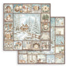 Stamperia WHITE CHRISTMAS 8X8 Double Faced Paper 10 Sheets + Bonus #SBBS146