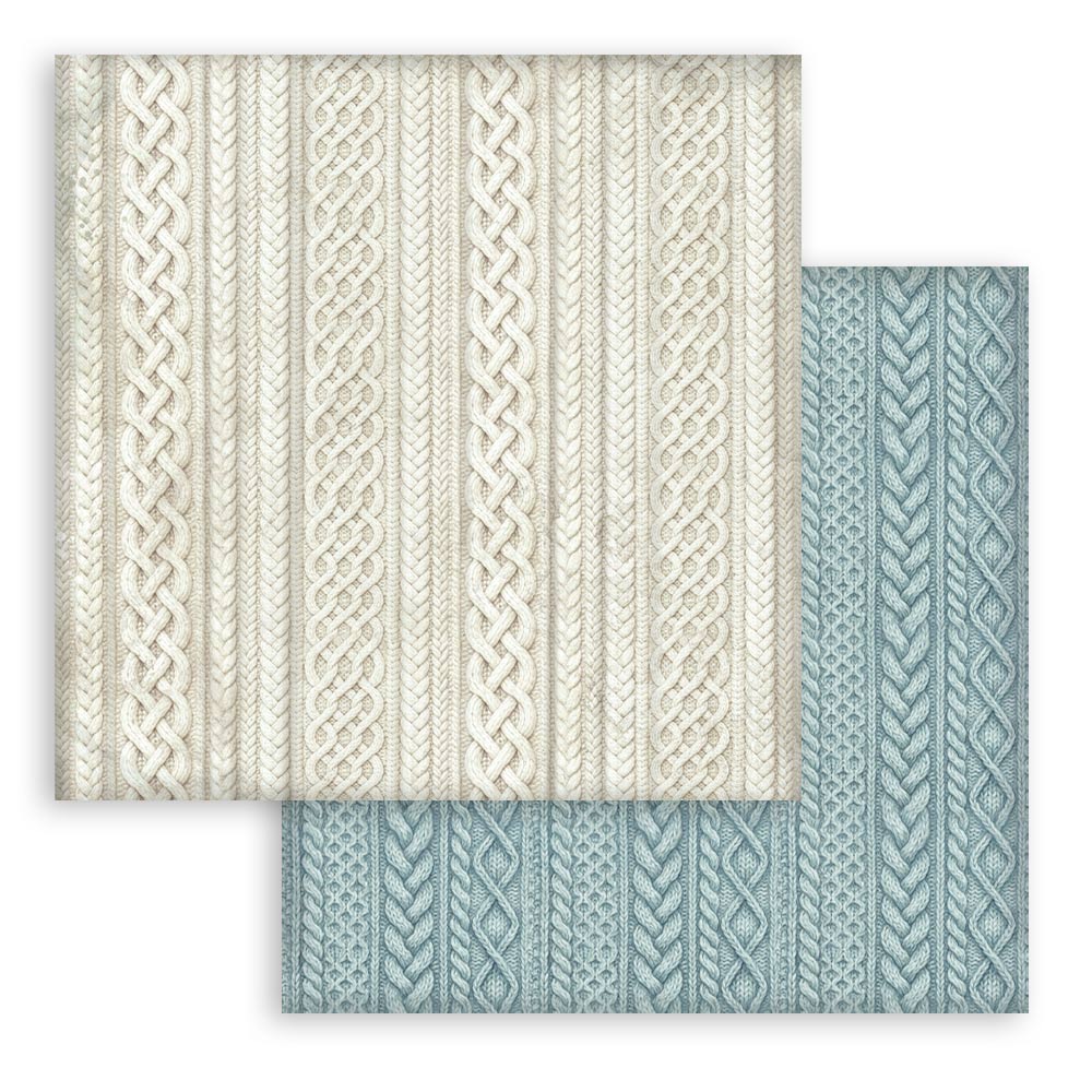 Stamperia WHITE CHRISTMAS BACKGROUNDS 8X8 Double Faced Paper 10 Sheets + Bonus #SBBS147