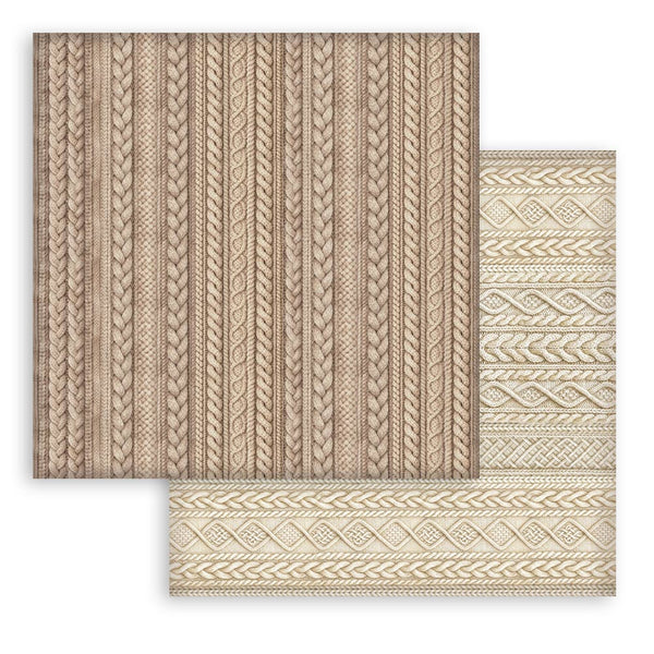 Stamperia WHITE CHRISTMAS BACKGROUNDS 8X8 Double Faced Paper 10 Sheets + Bonus #SBBS147