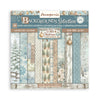 Stamperia WHITE CHRISTMAS BACKGROUNDS 8X8 Double Faced Paper 10 Sheets + Bonus #SBBS147