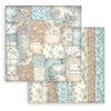 Stamperia WHITE CHRISTMAS BACKGROUNDS 8X8 Double Faced Paper 10 Sheets + Bonus #SBBS147