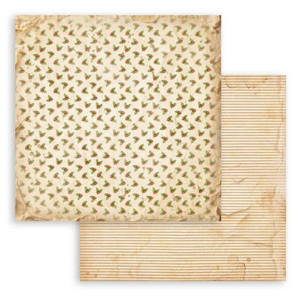 Stamperia SILENT NIGHT - Christmas BACKGROUNDS 8X8 Double Faced Paper 10 Sheets + Bonus #SBBS149