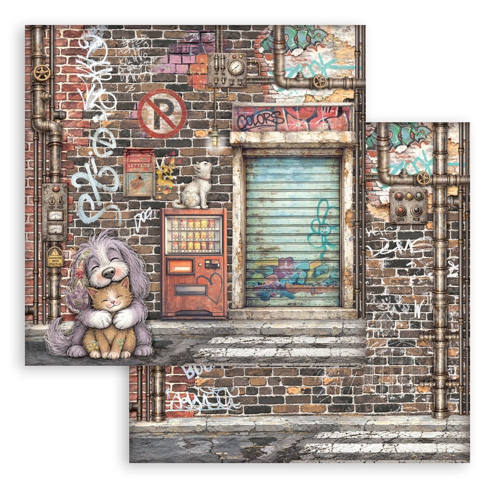 Stamperia FURRY FRIENDS 2 - 8X8 Double Faced Paper 10 Sheets + Bonus #SBBS150