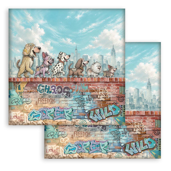 Stamperia FURRY FRIENDS 2 - 8X8 Double Faced Paper 10 Sheets + Bonus #SBBS150