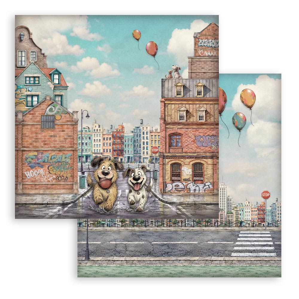Stamperia FURRY FRIENDS 2 - 8X8 Double Faced Paper 10 Sheets + Bonus #SBBS150