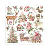 Stamperia PINK CHRISTMAS 8X8 Double Faced Scrapbook Paper 10 Sheets + BONUS #SBBS16