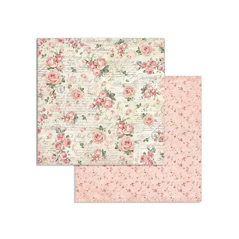 Stamperia PINK CHRISTMAS 8X8 Double Faced Scrapbook Paper 10 Sheets + BONUS #SBBS16