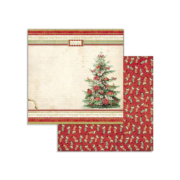 Stamperia CLASSIC CHRISTMAS 8X8 Double Faced Scrapbook Paper 10 Sheets + BONUS #SBBS17