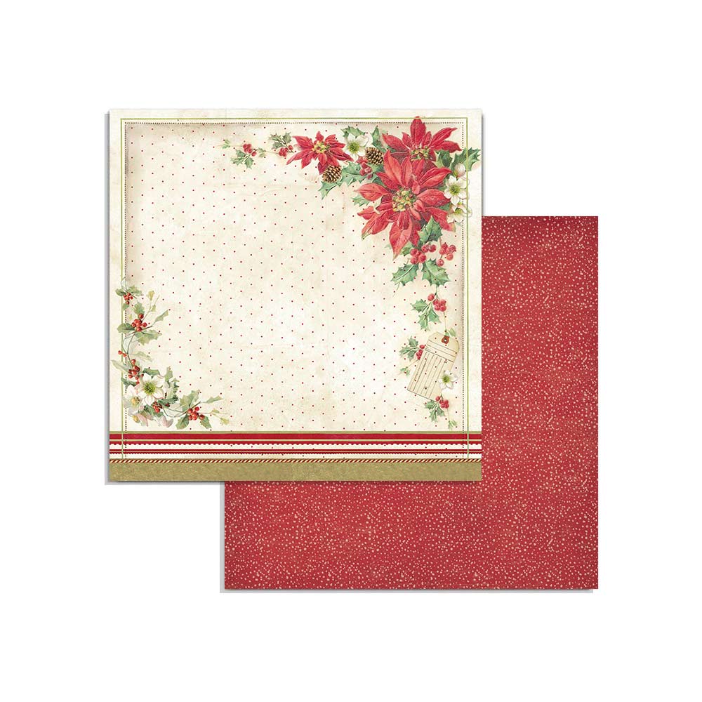 Stamperia CLASSIC CHRISTMAS 8X8 Double Faced Scrapbook Paper 10 Sheets + BONUS #SBBS17