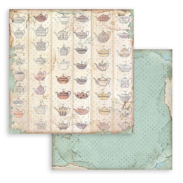 Stamperia ALICE BACKGROUNDS Through The Looking Glass 8X8 DS Scrapbook Paper 10 pcs+ Bonus #SBBS46