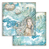 Stamperia SONGS of the SEA 8X8 Double Faced Paper 10 Sheets + Bonus #SBBS90