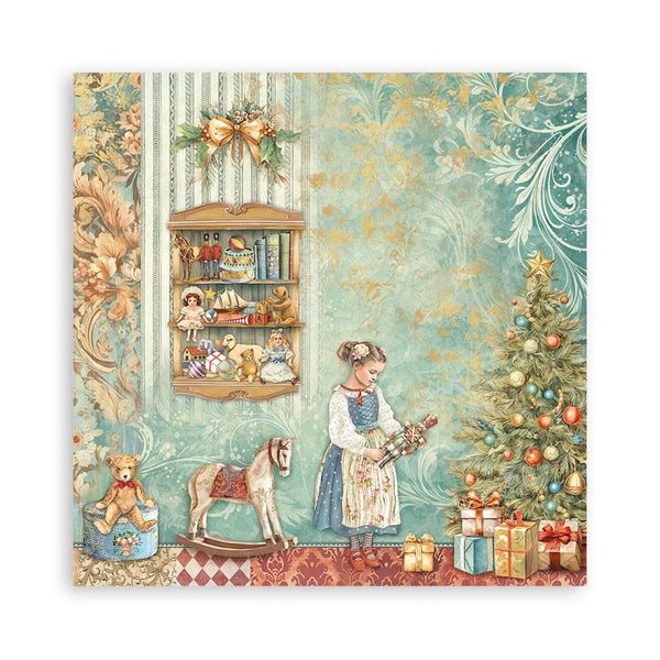 Stamperia Christmas THE NUTCRACKER 8X8 SINGLE Faced Paper 22 SHEETS #SBBSXB04