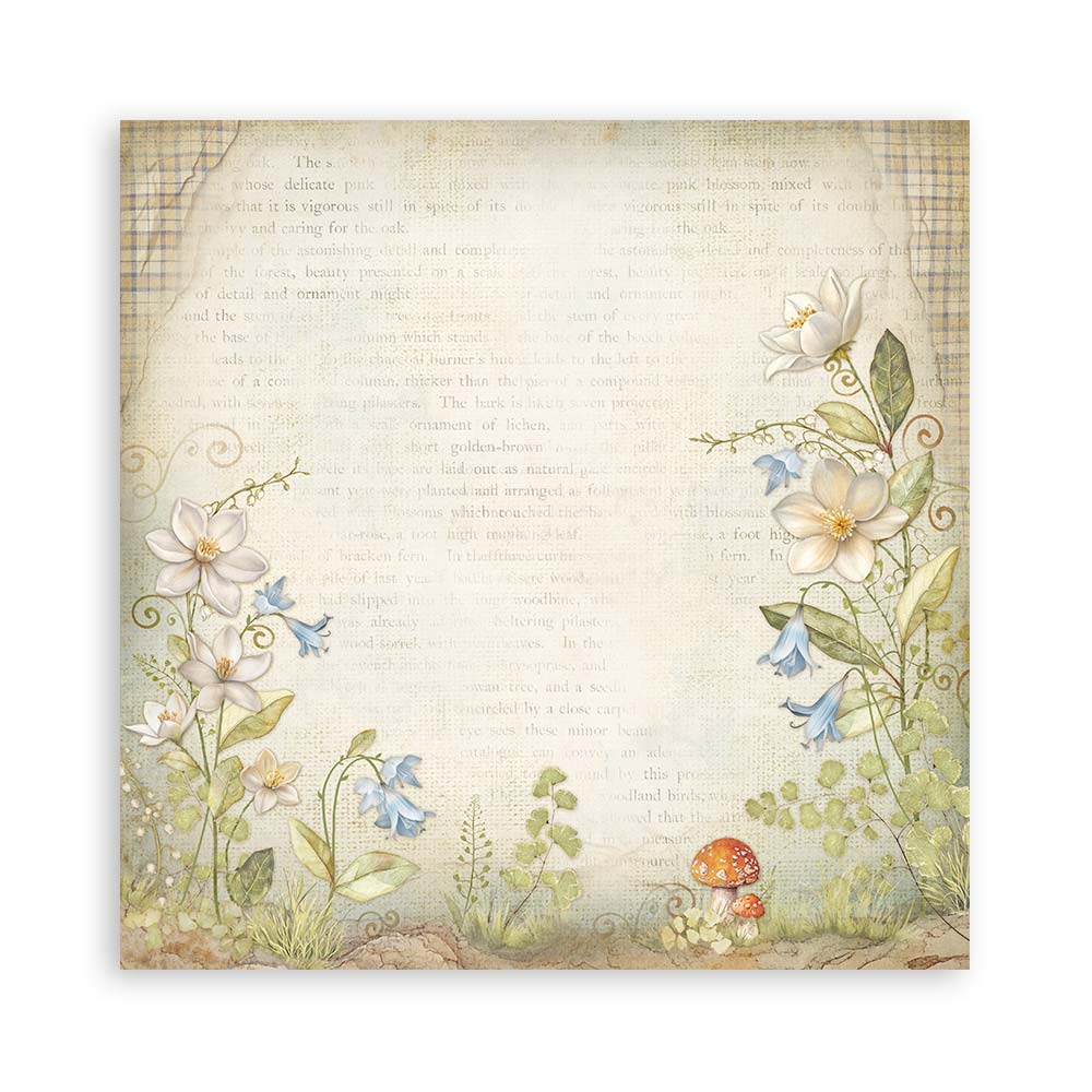 PRE-ORDER Stamperia HIDDEN GROVE 8X8 SINGLE Faced Paper 22 SHEETS #SBBSXB10