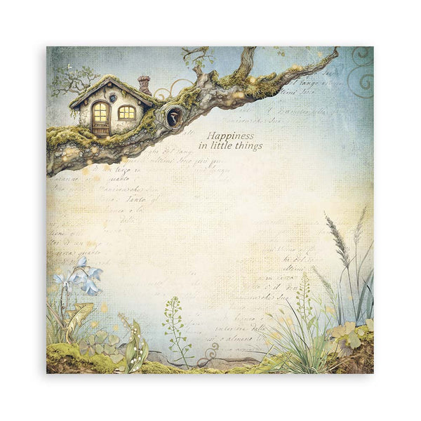 PRE-ORDER Stamperia HIDDEN GROVE 8X8 SINGLE Faced Paper 22 SHEETS #SBBSXB10