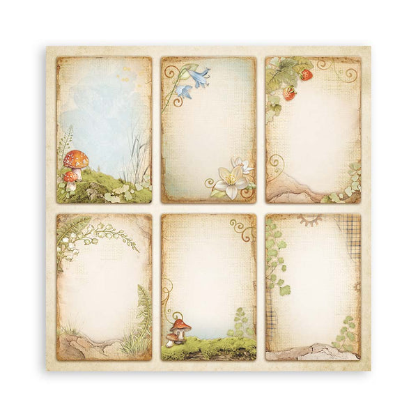 PRE-ORDER Stamperia HIDDEN GROVE 8X8 SINGLE Faced Paper 22 SHEETS #SBBSXB10