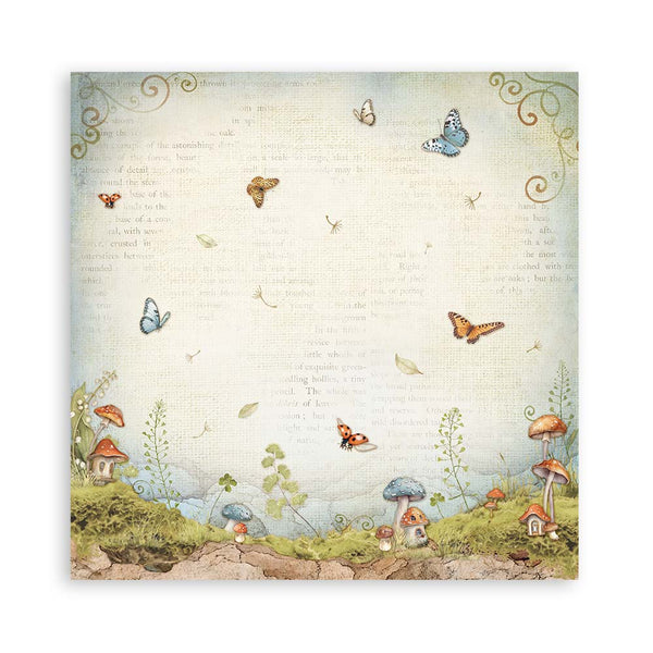 PRE-ORDER Stamperia HIDDEN GROVE 8X8 SINGLE Faced Paper 22 SHEETS #SBBSXB10