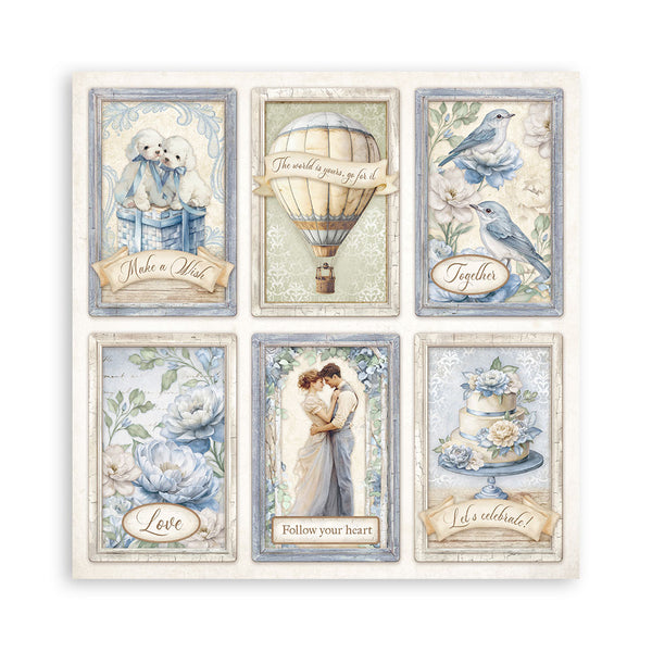 Stamperia TIMELESS 8X8 SINGLE Faced Paper 22 SHEETS #SBBSXB13