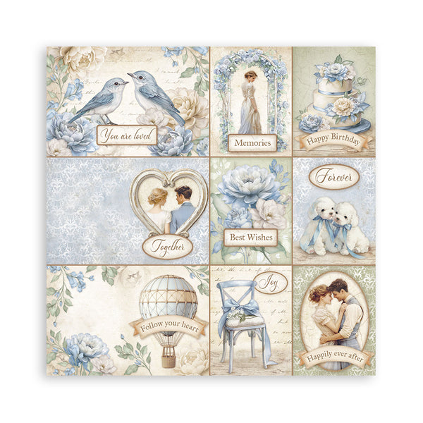 Stamperia TIMELESS 8X8 SINGLE Faced Paper 22 SHEETS #SBBSXB13