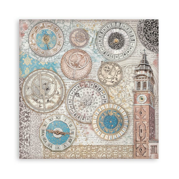 Stamperia VENICE CITY OF ART 8X8 SINGLE Faced Paper 22 SHEETS #SBBSXB14