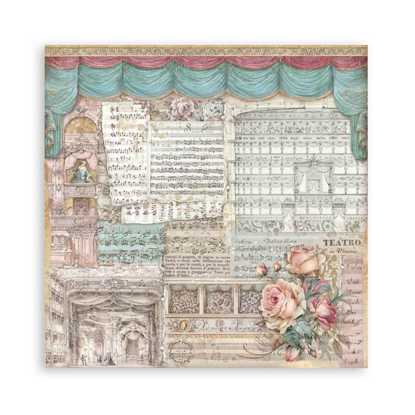 Stamperia VENICE CITY OF ART 8X8 SINGLE Faced Paper 22 SHEETS #SBBSXB14