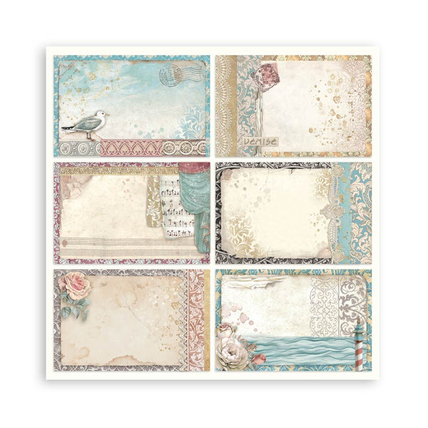 Stamperia VENICE CITY OF ART 8X8 SINGLE Faced Paper 22 SHEETS #SBBSXB14