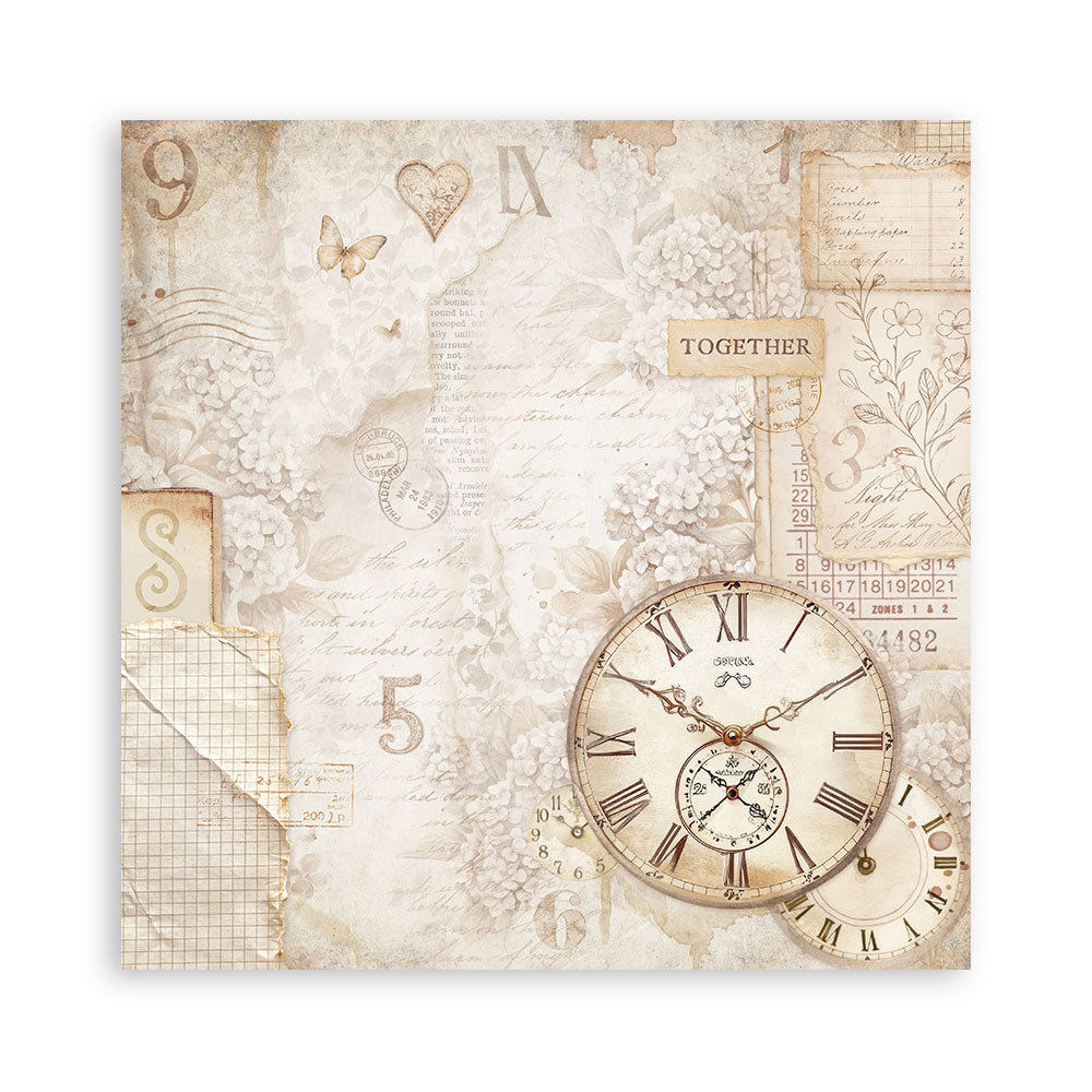 Stamperia QUIET DAYS 8X8 SINGLE Faced Paper 22 SHEETS #SBBSXB19