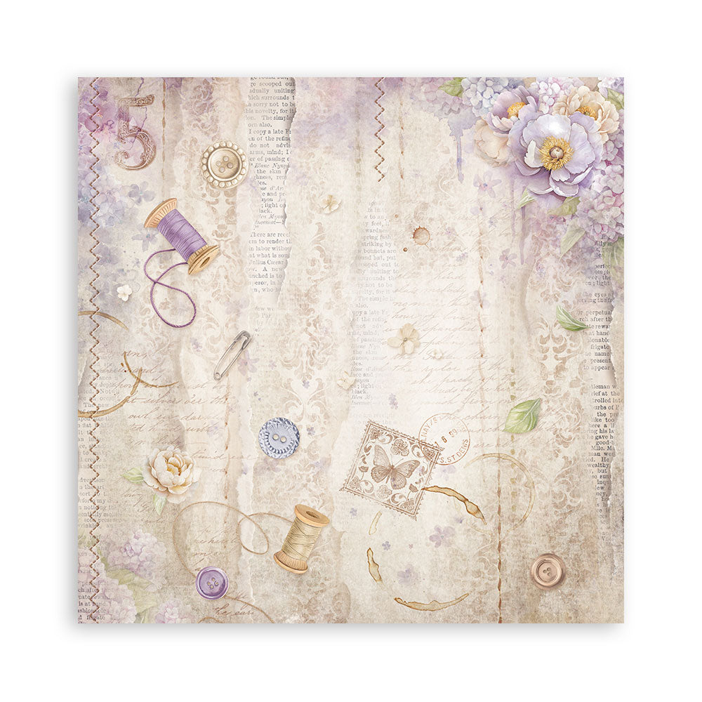 Stamperia QUIET DAYS 8X8 SINGLE Faced Paper 22 SHEETS #SBBSXB19