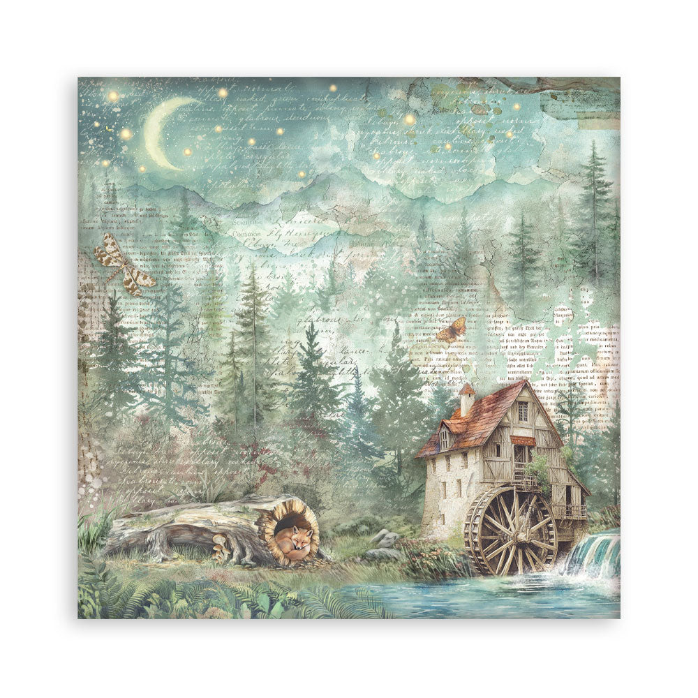 Stamperia HERBARIUM SILVAE 8X8 SINGLE Faced Paper 22 SHEETS #SBBSXB20