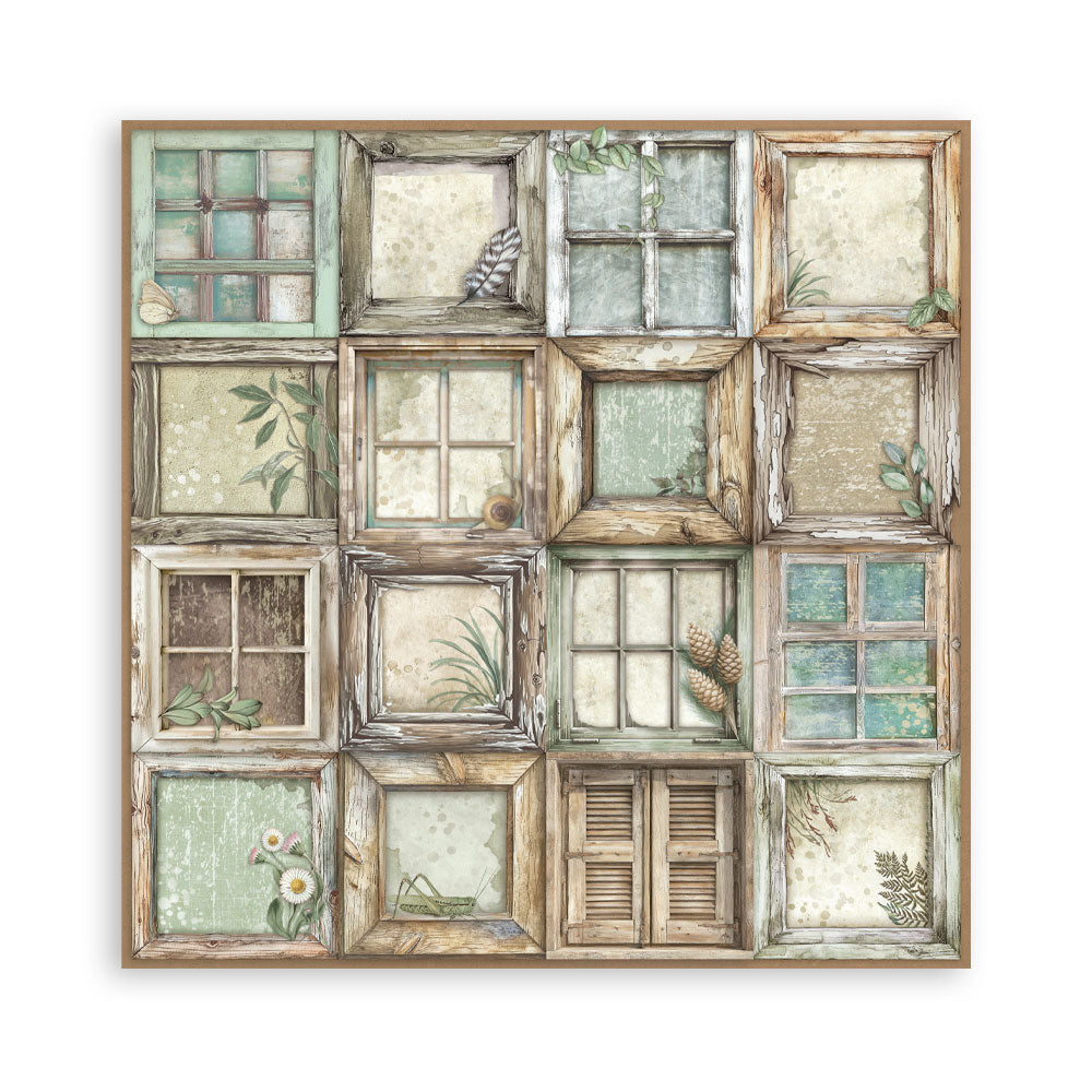 Stamperia HERBARIUM SILVAE 8X8 SINGLE Faced Paper 22 SHEETS #SBBSXB20