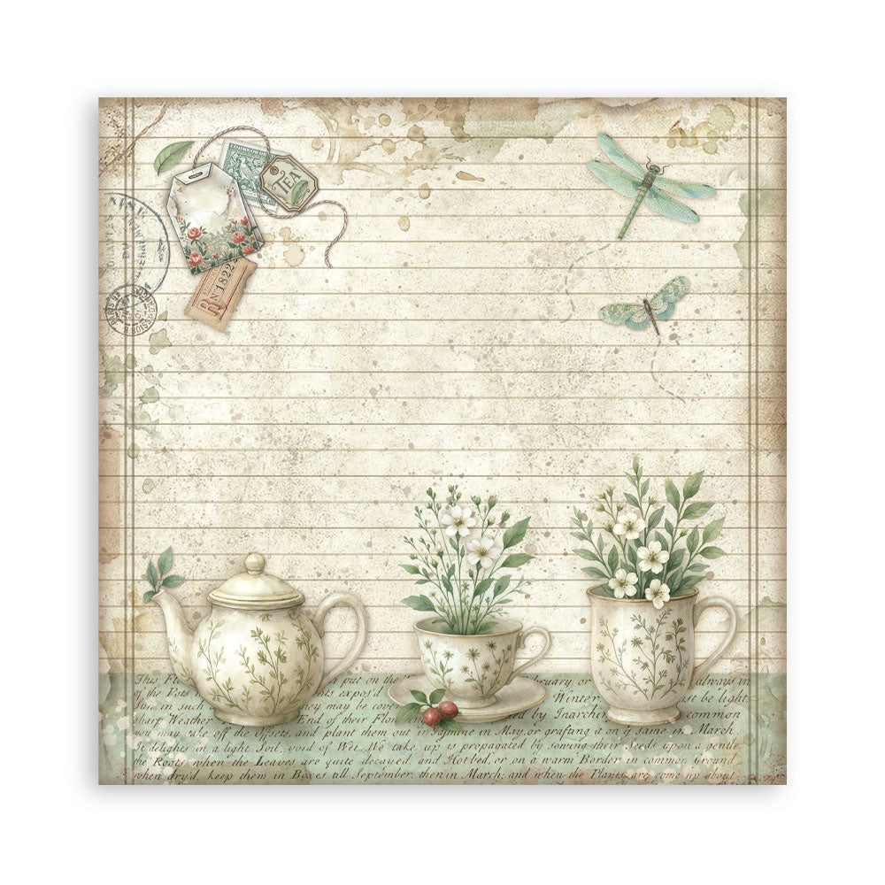 Stamperia HERBARIUM SILVAE 8X8 SINGLE Faced Paper 22 SHEETS #SBBSXB20