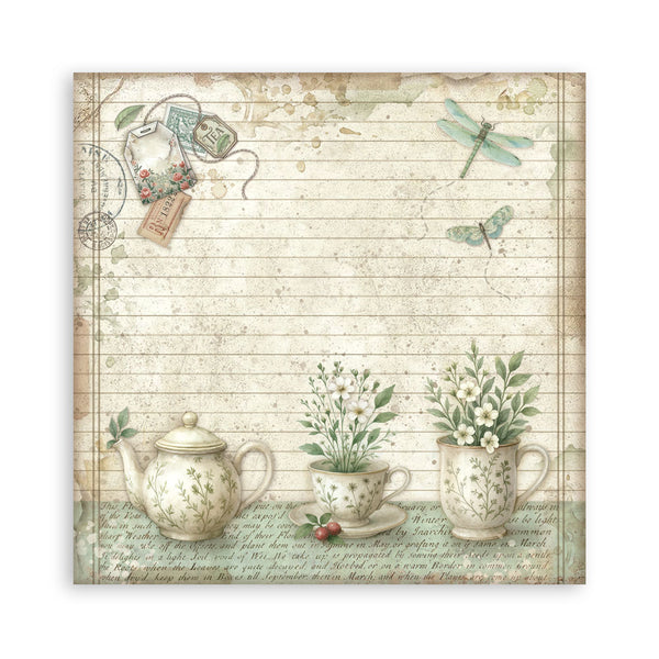 Stamperia HERBARIUM SILVAE 8X8 SINGLE Faced Paper 22 SHEETS #SBBSXB20