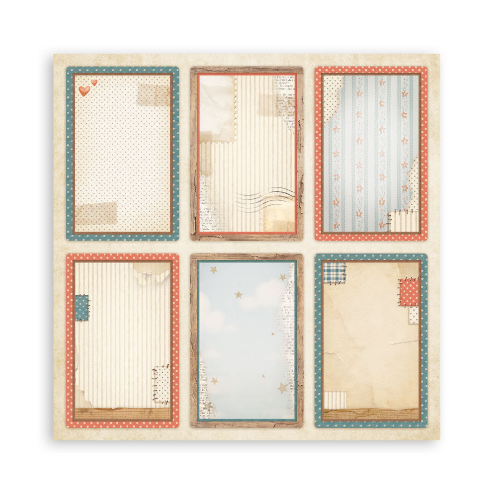 Stamperia FAMILY 8X8 SINGLE Faced Paper 22 SHEETS #SBBSXB21