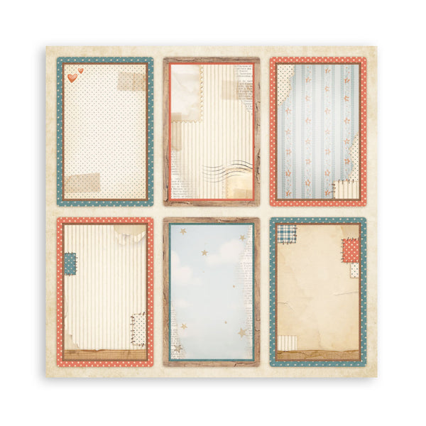 Stamperia FAMILY 8X8 SINGLE Faced Paper 22 SHEETS #SBBSXB21