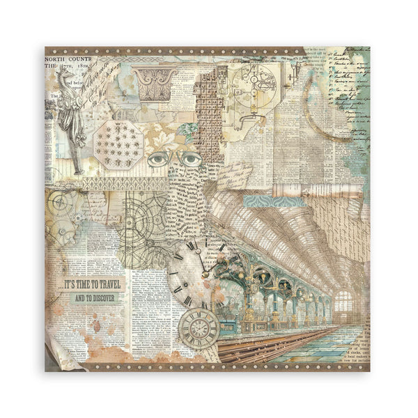 Stamperia GARDENS OF TIME 8X8 SINGLE Faced Paper 22 SHEETS #SBBSXB24