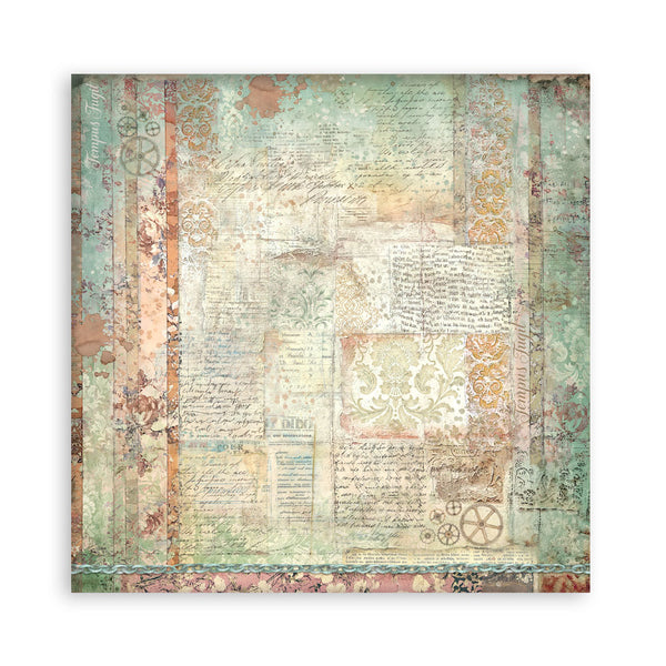 Stamperia GARDENS OF TIME 8X8 SINGLE Faced Paper 22 SHEETS #SBBSXB24