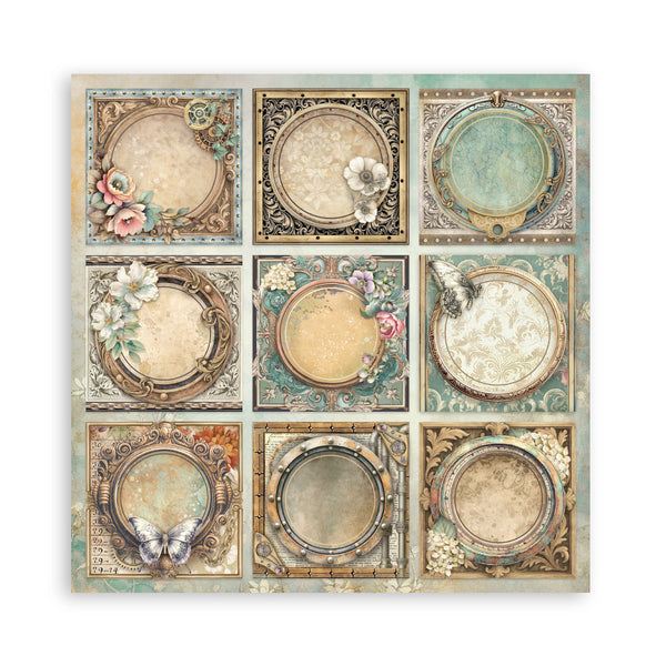 Stamperia GARDENS OF TIME 8X8 SINGLE Faced Paper 22 SHEETS #SBBSXB24