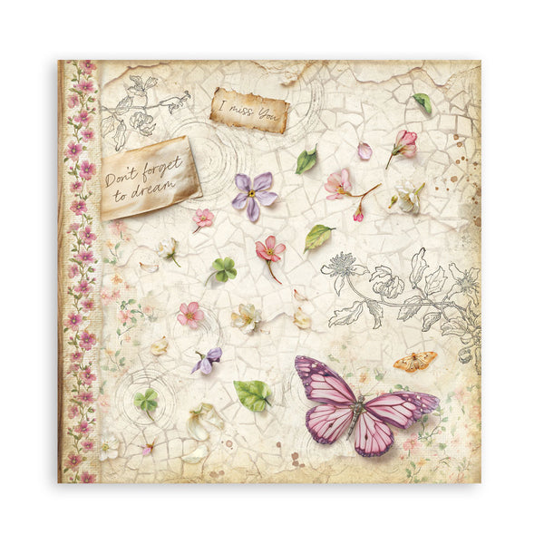 Stamperia ALL AROUND 8X8 SINGLE Faced Paper 22 SHEETS #SBBSXB25
